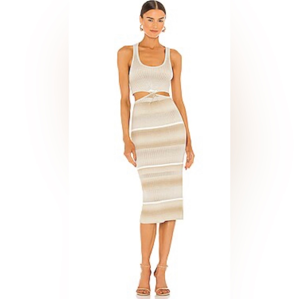 JONATHAN SIMKHAI Colleen Striped Space Dye Tank Dress XS